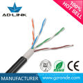 Doppeljacke PE + PVC wasserdicht für Außenverdrahtung UTP cat5e 24awg Außenkabel